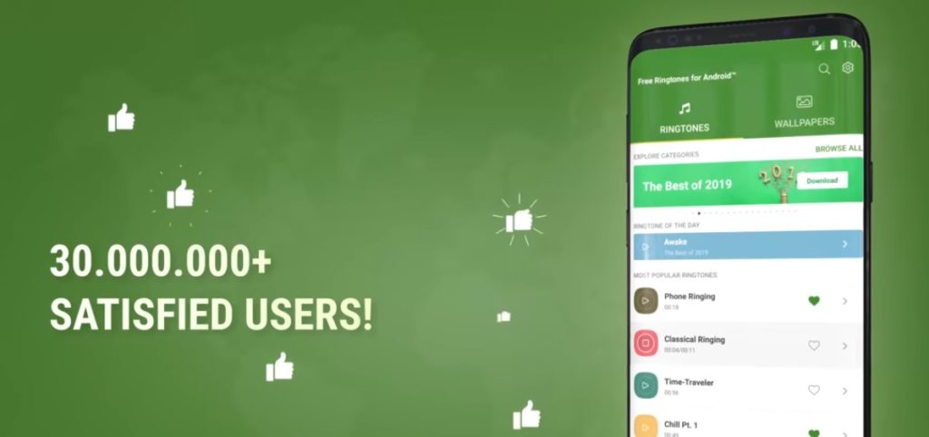 Aplikasi Free Ringtones for Android (Play Store)