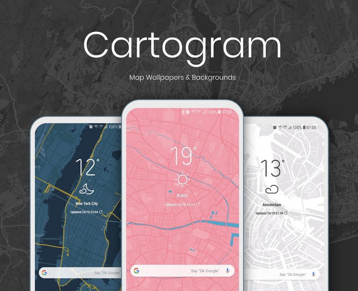 Cartogram – Live Map Wallpapers & Backgrounds (Winduf)
