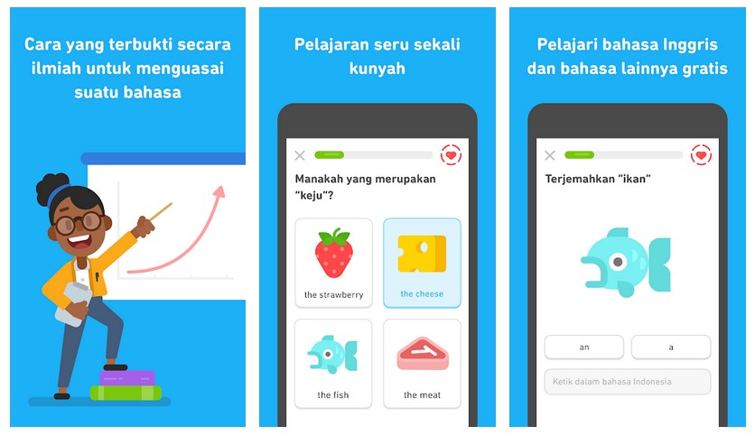 Aplikasi Duolingo (Play Google)