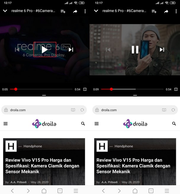 Cara Split Screen Aplikasi YouTube 1 (Dok.Istimewa)
