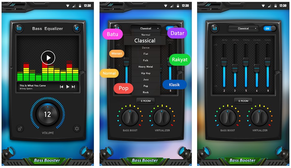 Aplikasi Equaliser dan Peningkat Bass (Play Store)