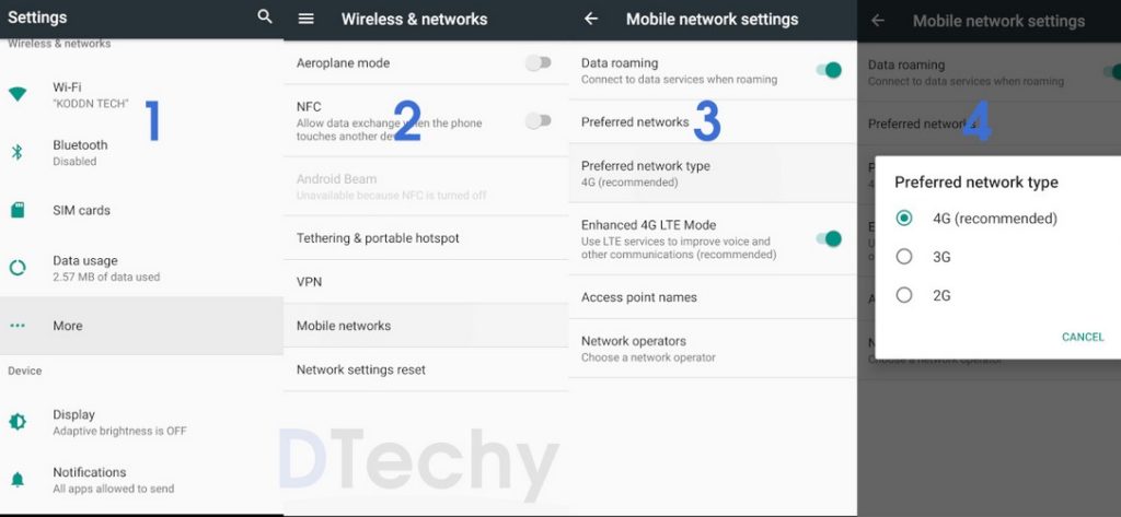 Cara mengganti tipe jaringan prioritas Android (Dtechy)