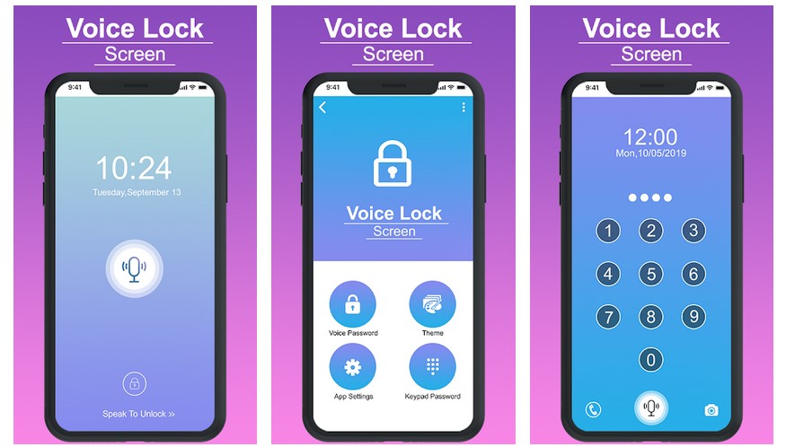 Aplikasi Voice Lock Screen (Play Store)
