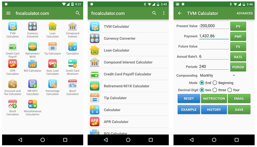 Aplikasi Financial Calculator (Play Store)