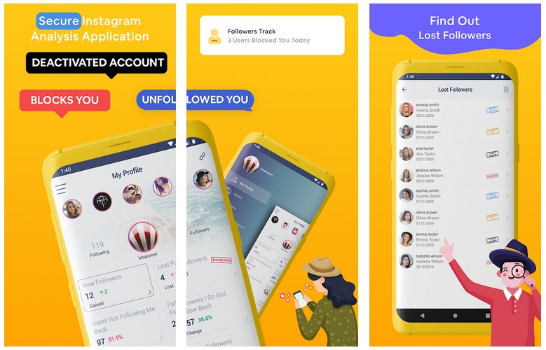 Aplikasi Followers & Unfollowers Tracker untuk Instagram (Play Store)