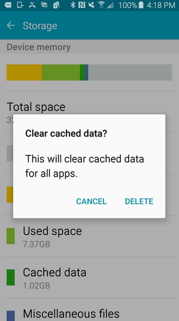 Clear Android cache (TechHive)