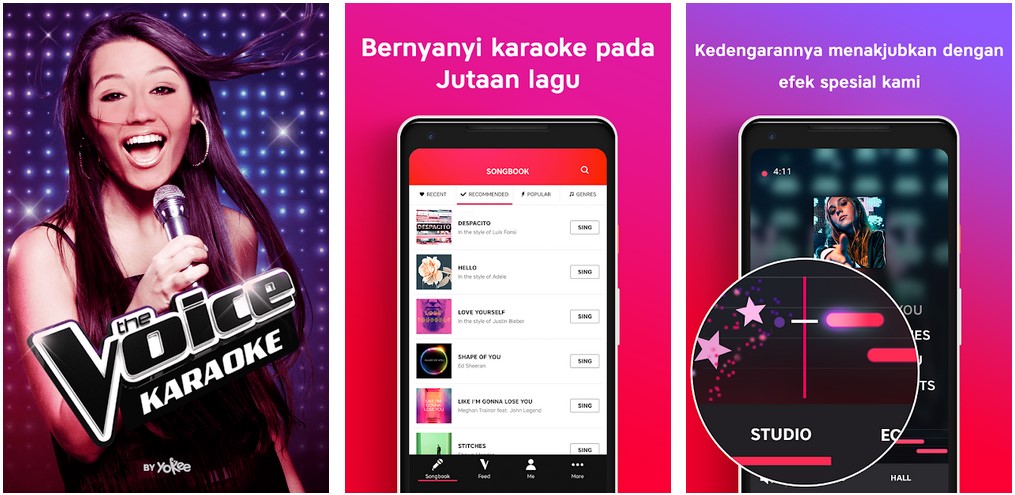 Aplikasi Bernyanyi Karaoke dengan The Voice (Play Store)