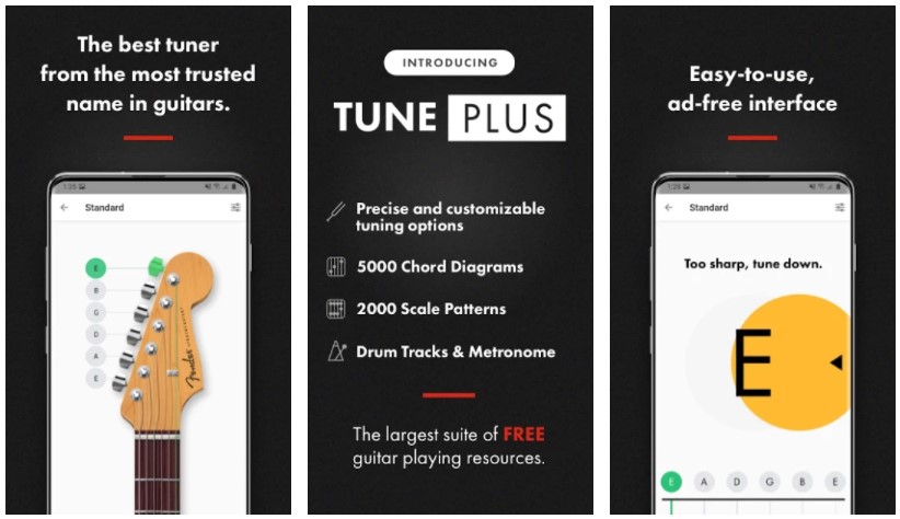 Aplikasi Fender Tuner (Play Store)